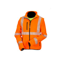 Huomiovärinen softshell pusero oranssi EN 20471 lk.2 - 4145