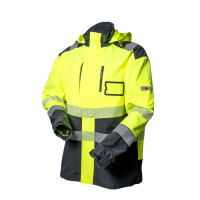 Huomiovärinen Stretch takki kelta/musta EN 20471 Lk.2 - 4146