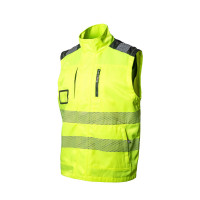 Huomiovärinen liivi kelta/musta EN 20471 Lk.2 - 4147