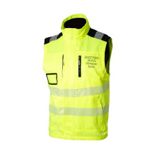 Järjestymiesliivi kelta/musta EN 20471 Lk.2 - 4017