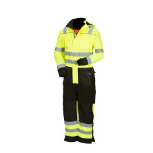 Huomiovärinen talvihaalari kelta/musta EN 20471 Lk.3 - 4220