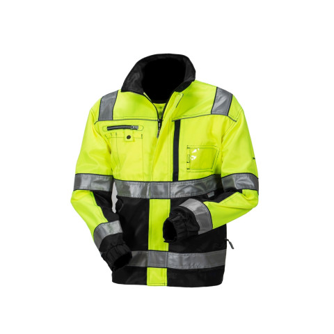 Huomiovärinen pusero kelta/musta EN 20471 Lk.2 - 4134